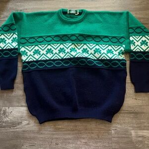 Blarney St. Patrick’s Shamrock wool sweater Large